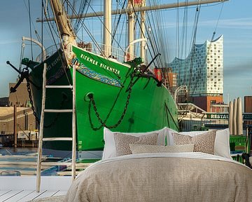 Elbphilharmonie, Rickmer Rickmers , Hamburg, Duitsland