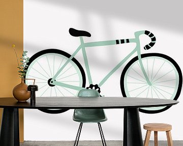 Wielren fiets in mint groen van Studio Miloa