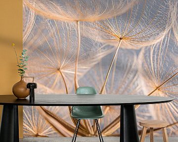 Panorama of fluff in soft pastel colors by Marjolijn van den Berg