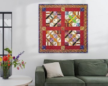 Quilt kwartet met kleur en thema vier. van Antoine van Buul