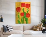 Voorbeeld van het werk in een kamer