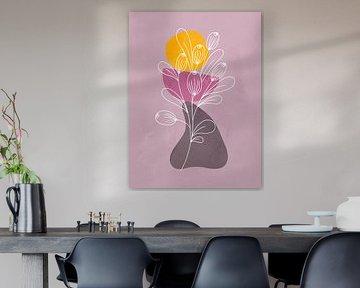 Abstract landscape in purple and orange by Tanja Udelhofen