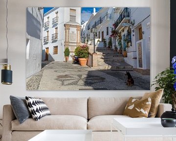 White village of Frigiliana in Andalusia (Spain) by Laura V