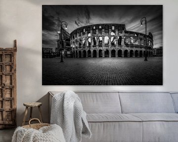 Colosseum in Rome - Zwart/wit van Rene Siebring