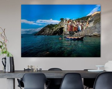 Boat in the harbor of Riomaggiore - Cinque Terre - Italy