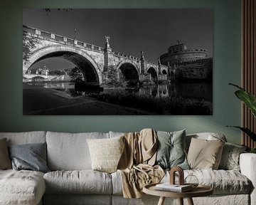 St. Peter's Basilica seen from under the Angel Bridge by Rene Siebring