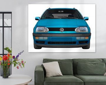 VW Golf 3 in glass blue