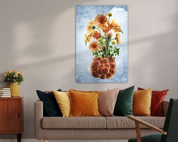 Retro-Bouquet in Vase