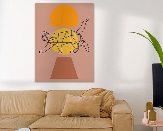 Voorbeeld van het werk in een kamer