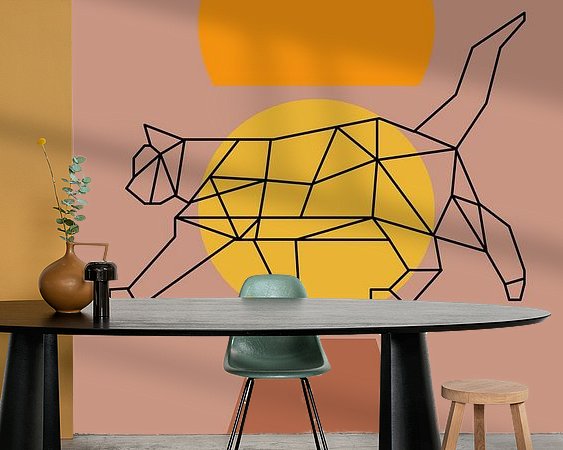 Voorbeeld van het werk in een kamer