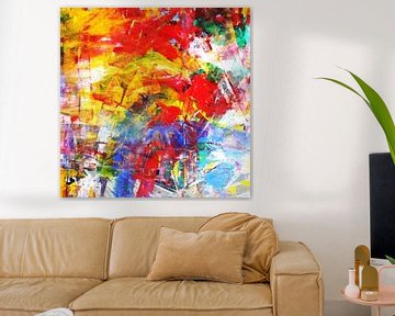 farbenfrohe abstrakte Malerei  zeitgenössische Kunst