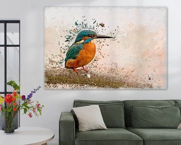 Digitaal schilderij van Ijsvogel van DroomGans