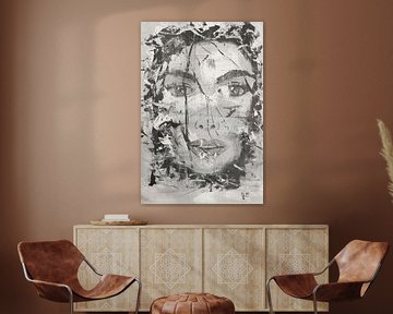 portrait de femme en noir et blanc sur jolanda verduin