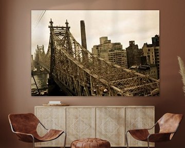 De Queensborough bridge in New York van Sander de Wilde foto/grafiek