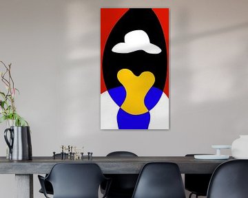 Silhouette of a woman - abstract art by Joyce Kuipers