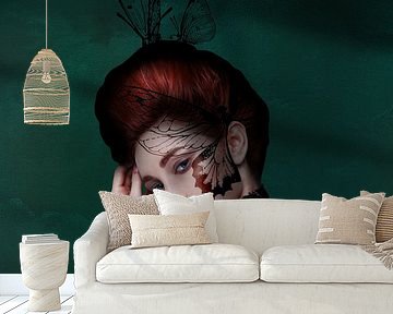 Vrouw met Vlinder Tatoeages van OEVER.ART