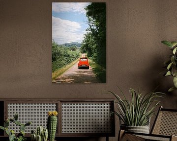 Roadtrip met rode auto van Marika Huisman⎪reis- en natuurfotograaf