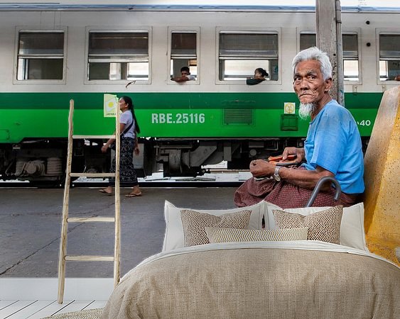 Voorbeeld van het werk in een kamer