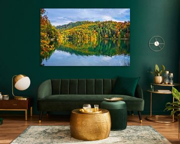 Herfstmeer met bossen van Mustafa Kurnaz