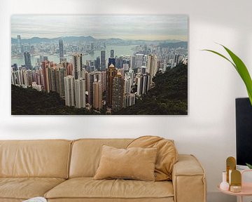 De skyline van Hong Kong van Eleven Monkeys