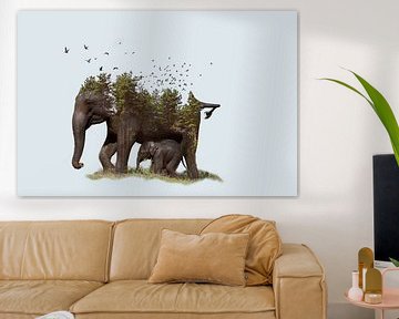 Elefanten im Einklang mit der Natur