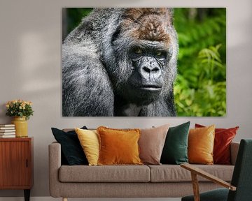Portret  van een gorilla  - Alpha Male van Chihong