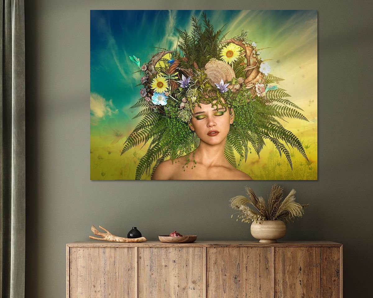 Voorbeeld van het werk in een kamer