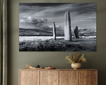 Isle of Arran, Schotland, staande stenen van Machrie Moor van Henno Drop