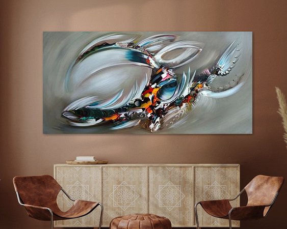 Voorbeeld van het werk in een kamer