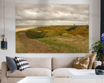 Blåvand dunes landscape in Denmark at the North Sea by Martin Köbsch