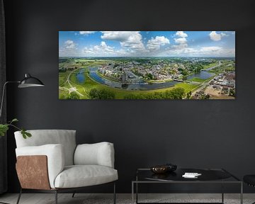 Hardenberg panoramic aerial view on the town at the banks of the by Sjoerd van der Wal Photography