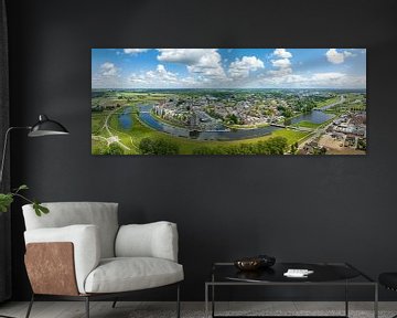 Hardenberg panorama luchtfoto van de stad aan de oever van de vecht van Sjoerd van der Wal Fotografie