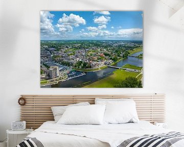 Hardenberg panoramic aerial view on the town at the banks of the by Sjoerd van der Wal Photography