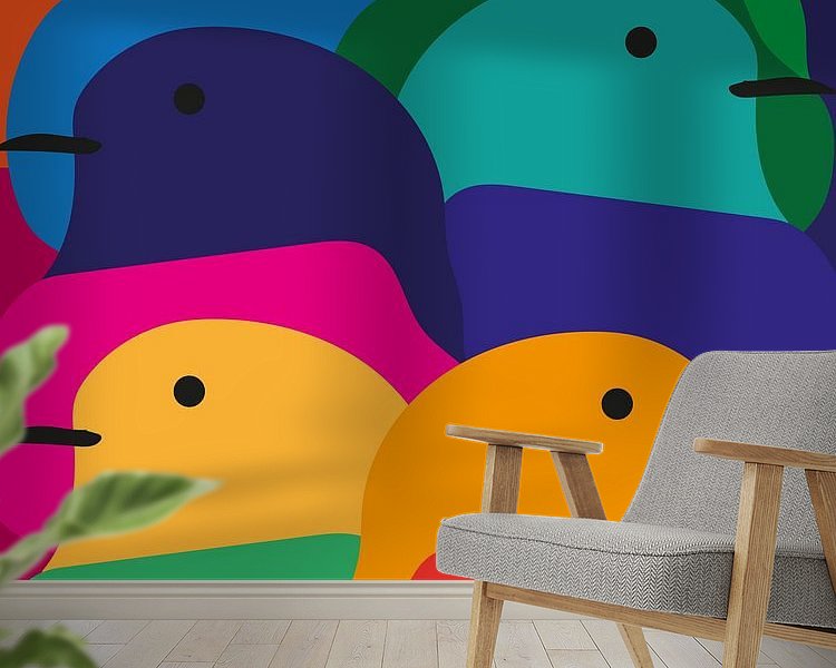 Voorbeeld van het werk in een kamer