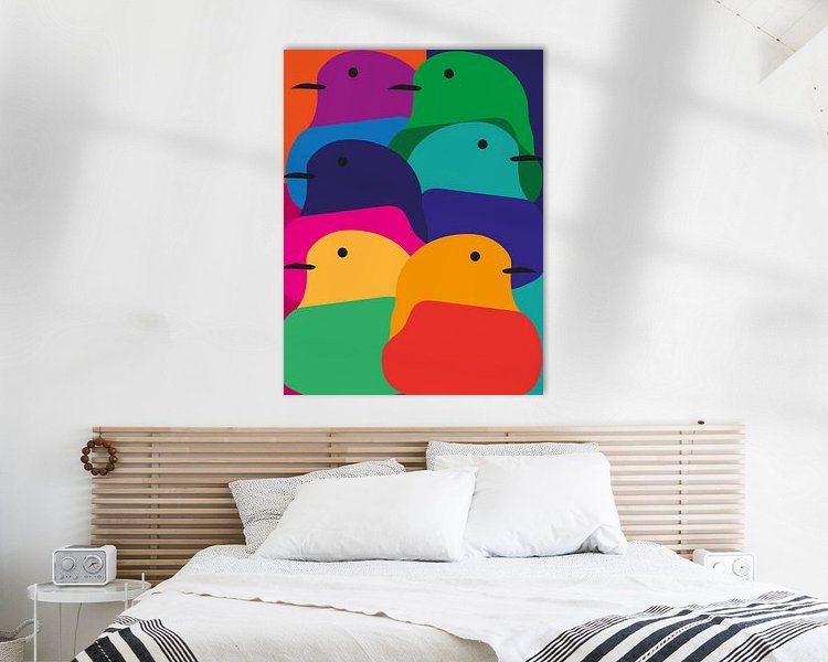 Voorbeeld van het werk in een kamer