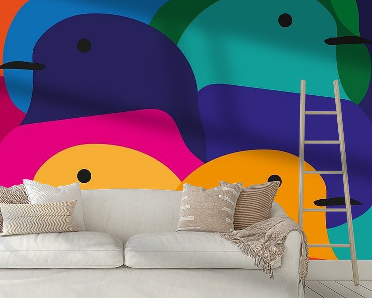 Voorbeeld van het werk in een kamer