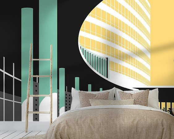 Voorbeeld van het werk in een kamer