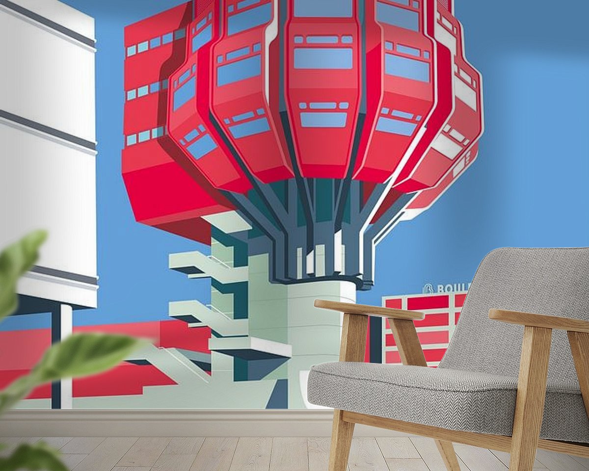 Voorbeeld van het werk in een kamer