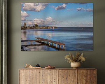 Bathing jetty with beautiful view of the Markermeer by Jan Schneckenhaus
