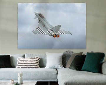 RAF Eurofighter Typhoon with invasion stripes. by Jaap van den Berg