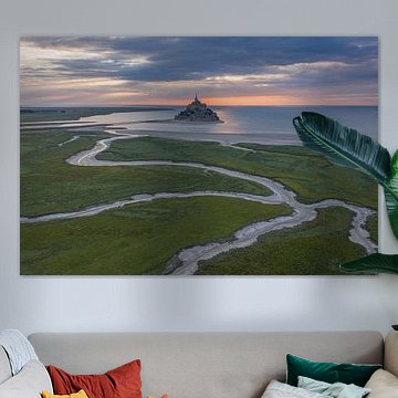 Mont Saint-Michel at sunset