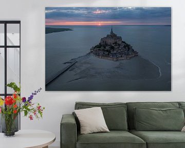 Mont Saint-Michel at sunset by Easycopters