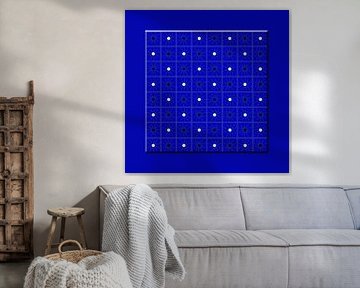 intense blue plus dots
