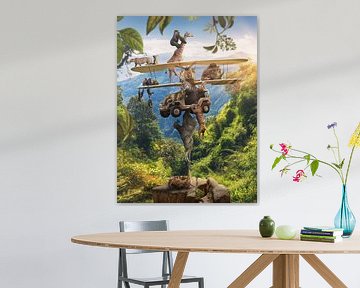 Jungle print, leuke tienerkamer wanddecoratie