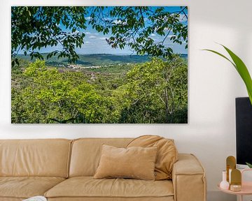 Vue de la ville de Lençois parmi la végétation de la Chapada Diamantina sur Castro Sanderson