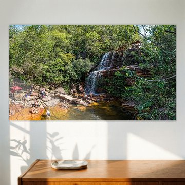 Cachoeirinha waterfall and its natural pool in Chapada Diamantina