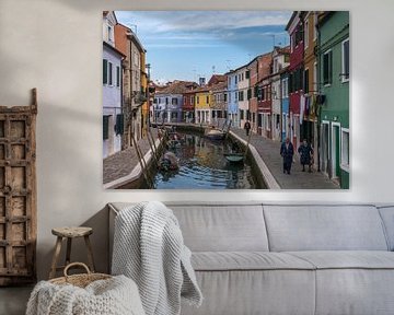 Street scene in Burano, Venice