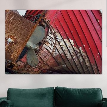 Vieux bateau rouge - détail