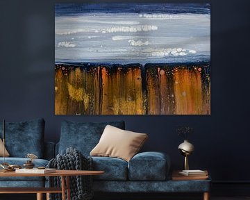 Coastline - Abstract, acrylic paint on canvas
