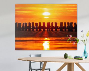 Sonnenuntergang Zoutelande (horizontal) von Joren van den Bos